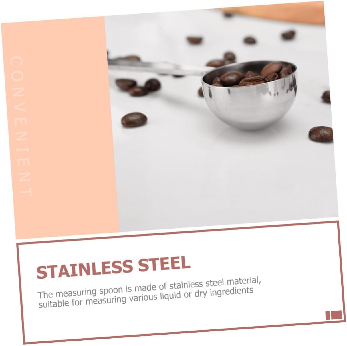 HOODANCOS 2Pcs Stainless Steel Coffee Measuring Spoons 15Ml Baking Scoops Small Measuring Spoons for Powder Tea Canisters image number 5