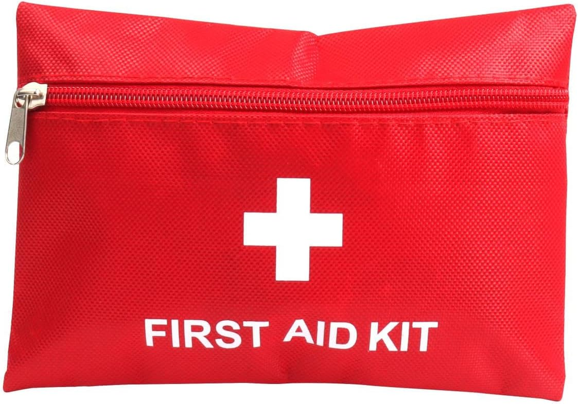 Red First Aid Bag Empty First Aid Kit Empty Mdeical First Aid Pouch Small Mini for First Aid Kits Pack Emergency Hiking Backpacking Camping Travel Car Cycling (12) image number 2