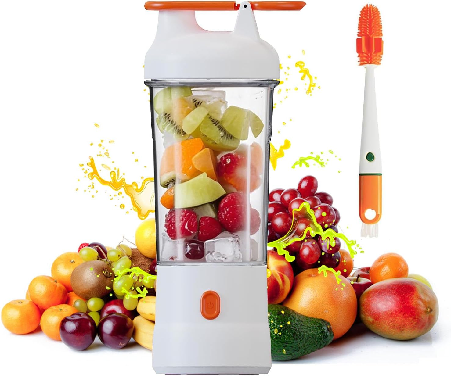 Portable Blender for Juicer and Shakes and Smoothies, 750Ml USB-C Rechargeable - Mini Small Blender Cup for Kitchen, Office, Gym (Black)