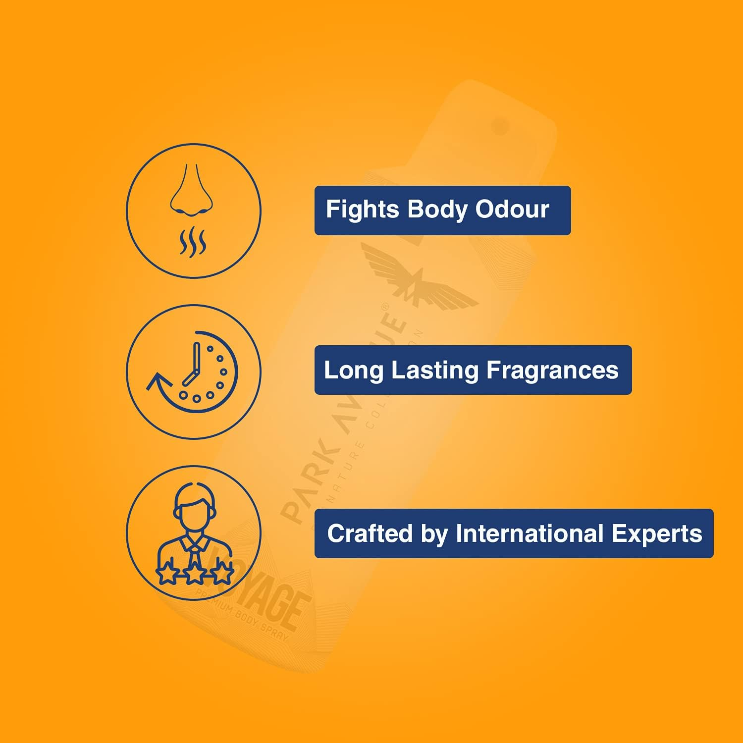 Park Avenue Signature Voyage Deodorant for Men, 100G/130Ml (Ship from India) image number 1