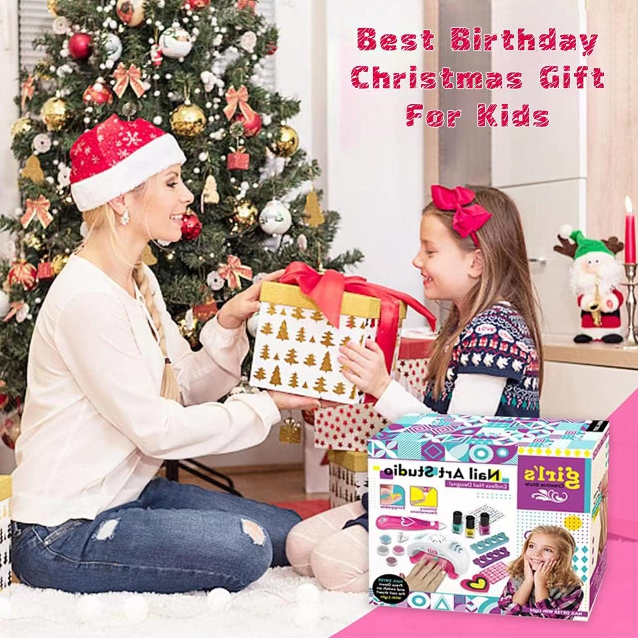 Kid Nail Studio Set Kids Nail Polish Kit Girls Nail Salon Games Manicure Sets for Girl Age 6-12 image number 3