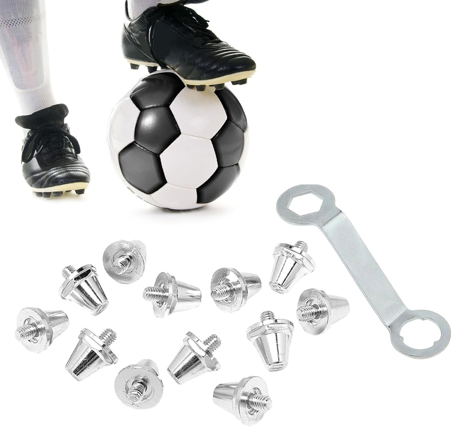 Amagogo 12Pcs Football Boot Studs Rugby Shoes Studs Stable Turf Thread Screw 5Mm Dia Replacement Spikes Soccer Studs for Competition image number 2