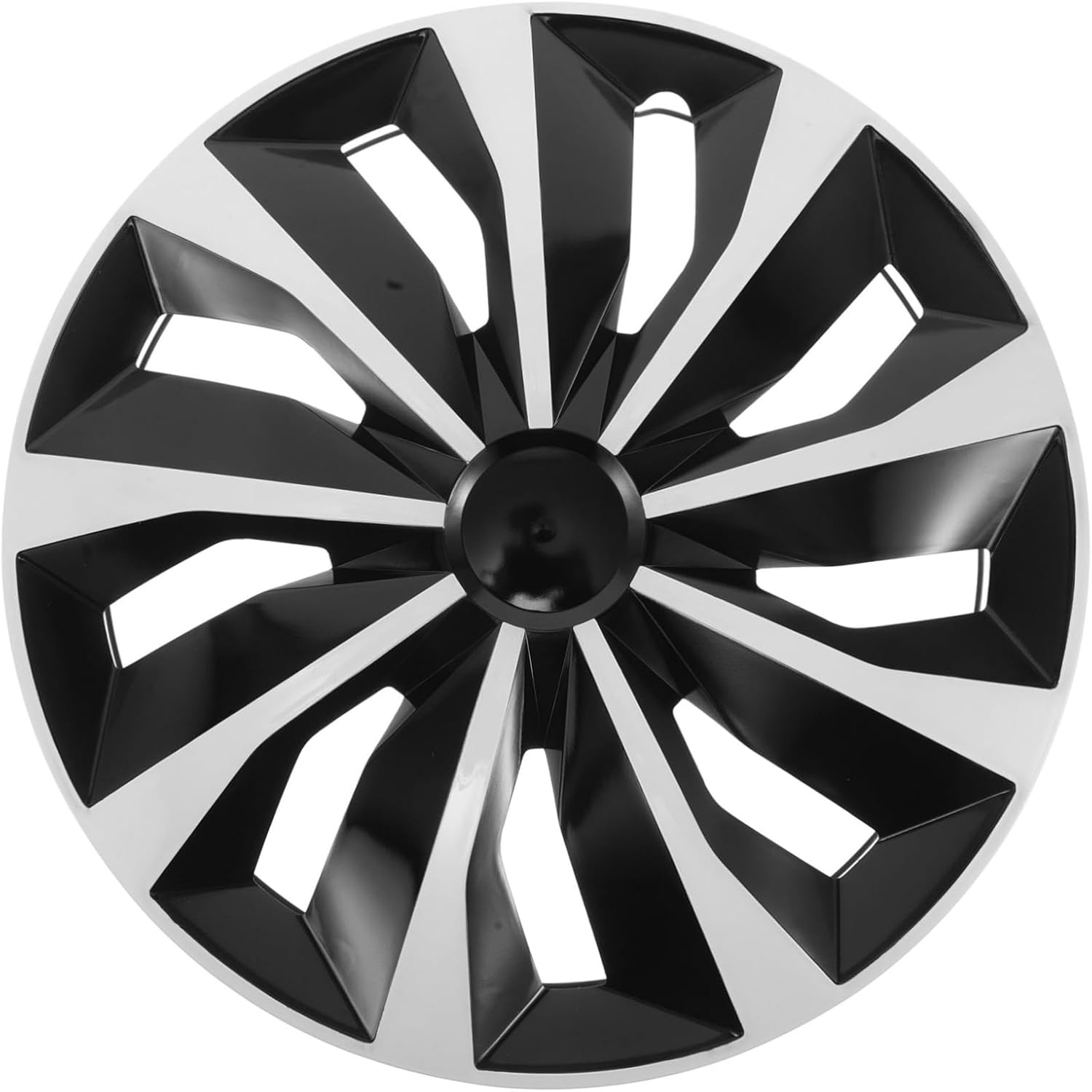 15-Inch Universal White Automotive Wheel Cover Hub Cap Sturdy Steel Rim Protector for Car Wheels Replacement Center Hub Caps Suitable for Vehicle Hubcaps image number 3