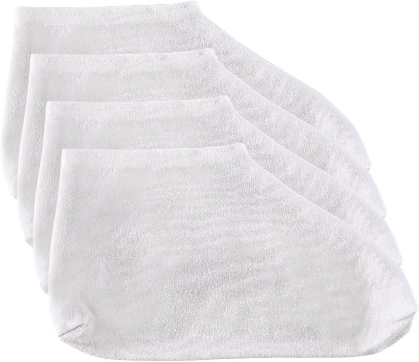 3 Pairs Cotton Moisturizing Socks Cosmetic Therapy Socks Lotion Socks Spa Overnight Absorbing Socks for Dry Cracked Feet White Moisture Enhancing Socks for Women and Men image number 6