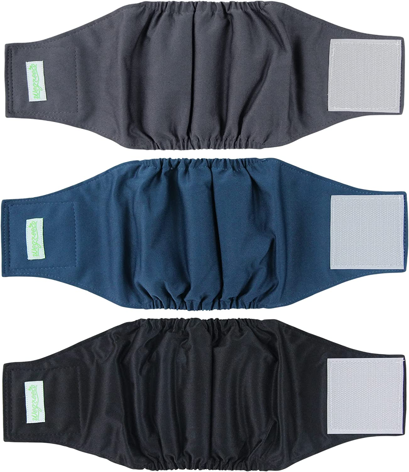 Wegreeco Washable Male Dog Belly Band (New Pattern)- Pack of 3 - Washable Male Dog Belly Wrap, Dog Diapers Male (Small, Charming)