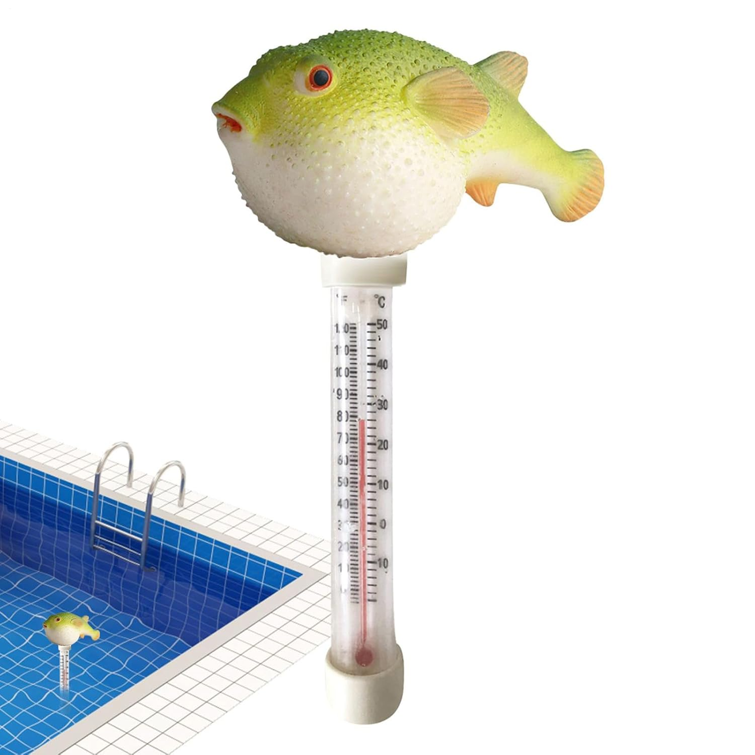Water Temperature Sensor, Cartoon Animals Pond Meter, Large Water Temperature Gauge Pool Accessory for Swimming Family Lakes Bathtubs Spas Hot Springs Indoor Outdoor Home