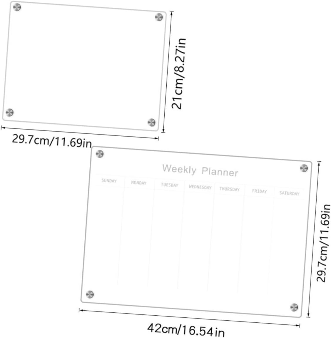 COHEALI Magnetic Note Board Fridge Dry Erase Board Schedule Planning Whiteboard Smooth Writing Surface Memo Reminder image number 1
