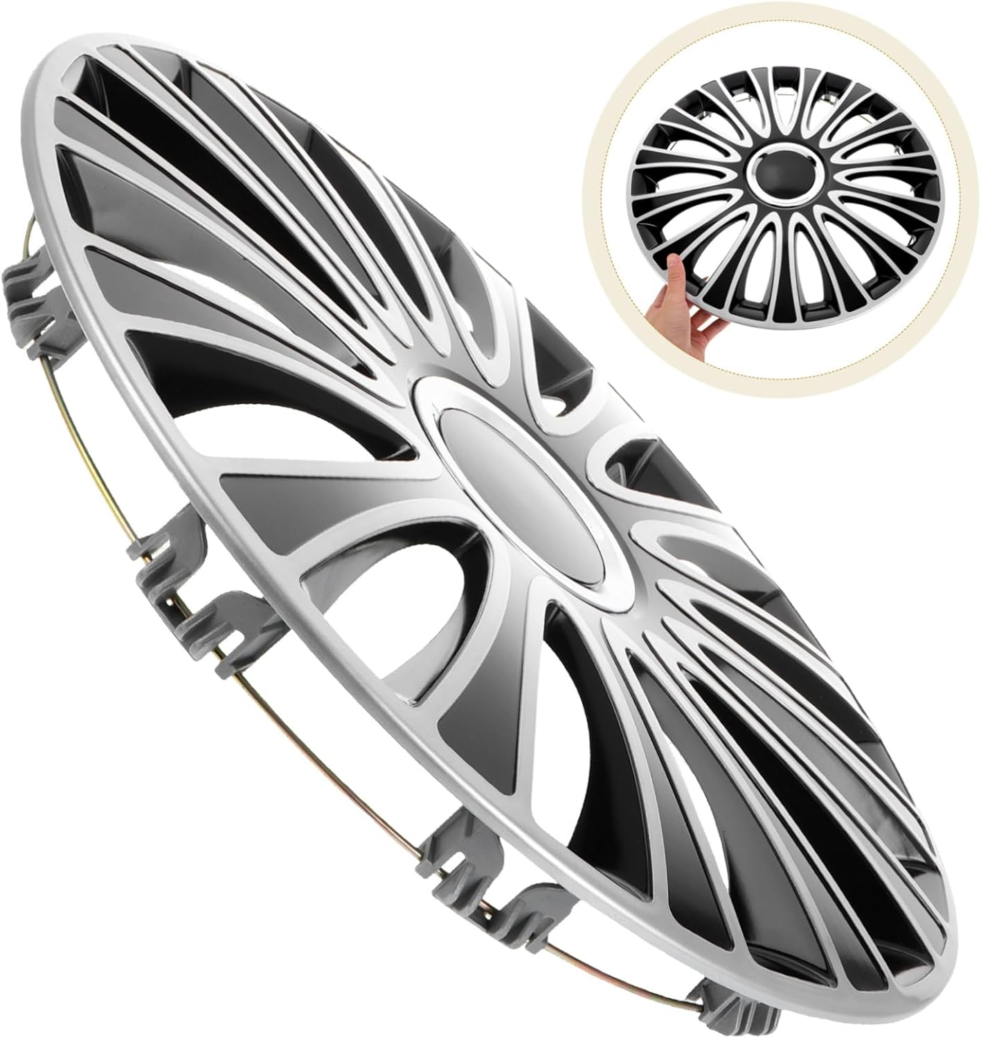 SOLUSTRE 1Pcs Automotive Wheel Hub Cover Replacement Stylish for Car Wheels Design Easy Installation Fit Adds to Vehicle image number 1