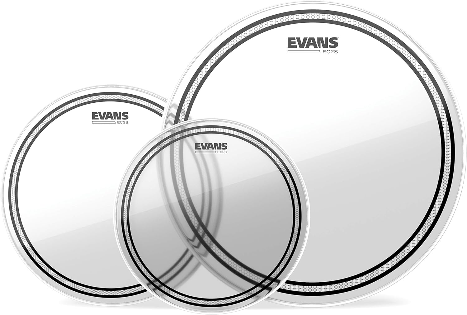 Evans EC2 Tompack, Clear, Fusion (10 Inch, 12 Inch, 14 Inch)