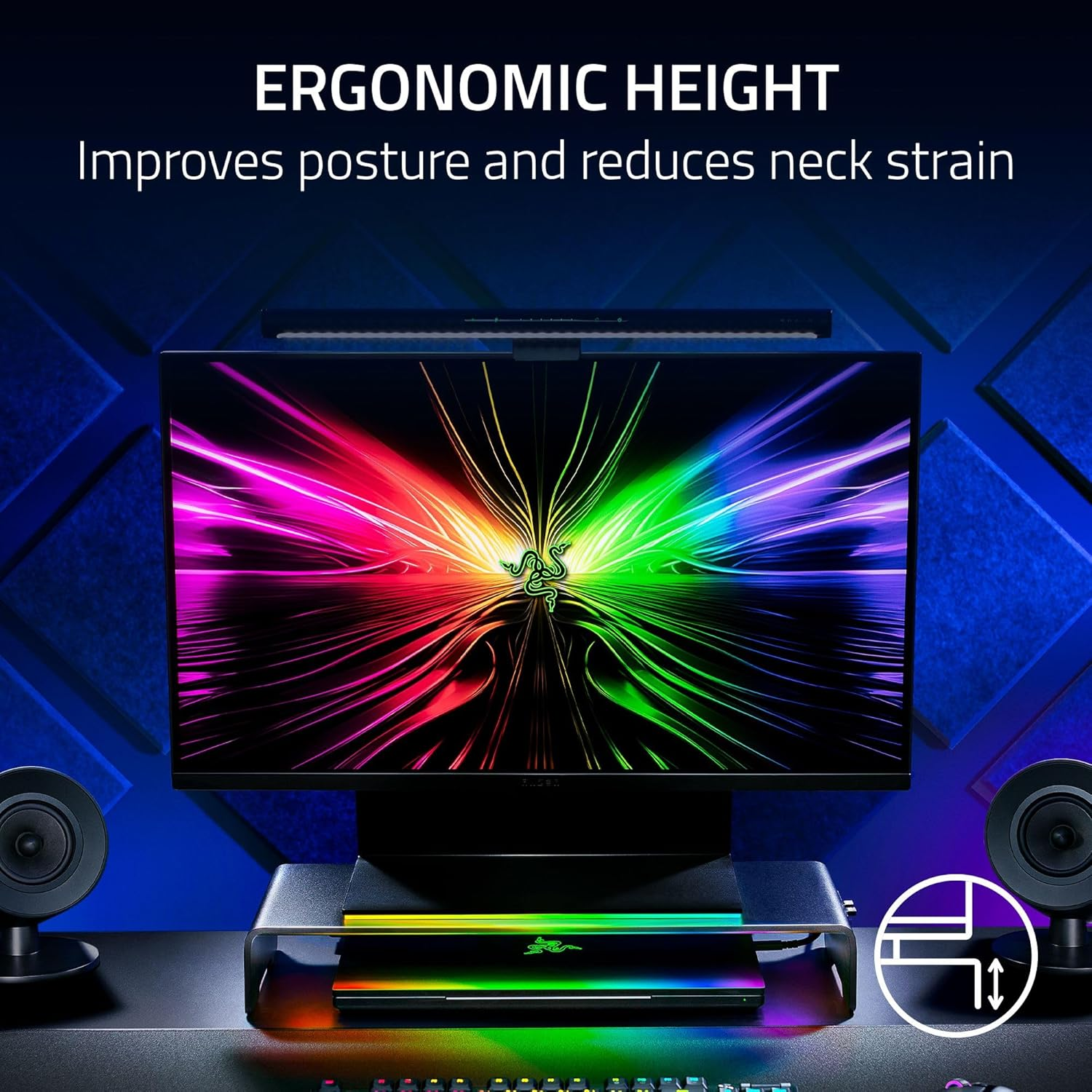 Razer Monitor Stand Chroma - Aluminum Monitor Stand with 4-Port USB C Hub image number 1