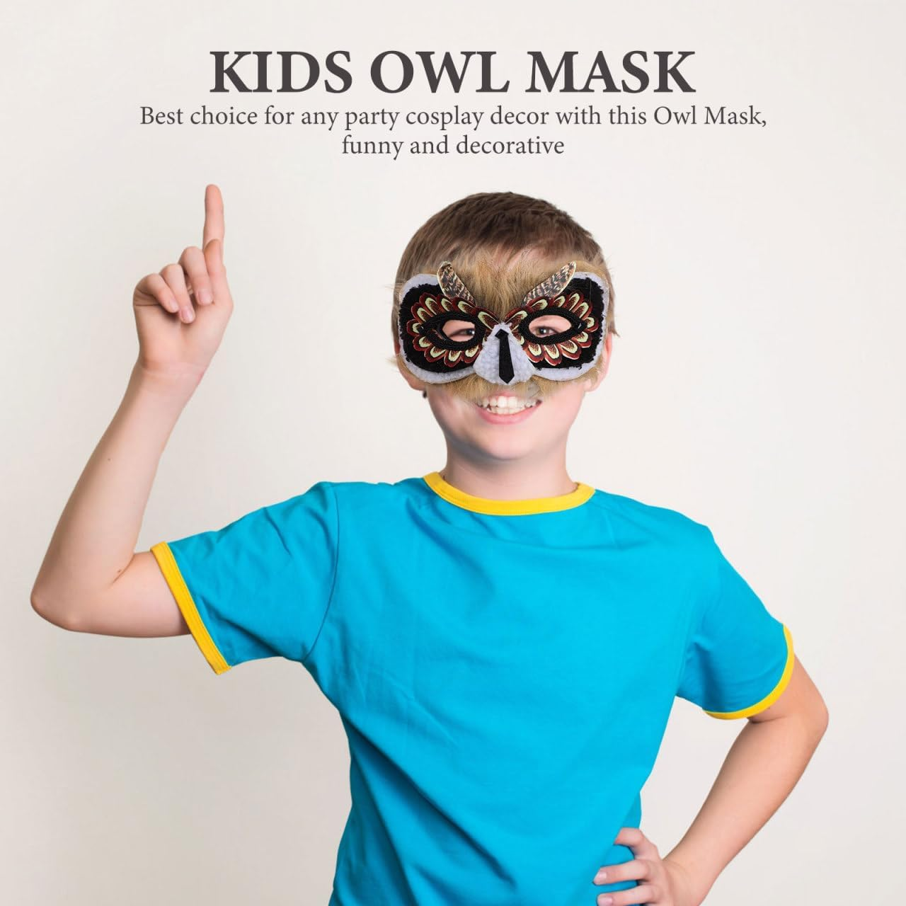 Halloween Owl Mask: Animal Half Face Mask Bird Cosplay Costume Masquerade Halloween Party Cosplay Props image number 4