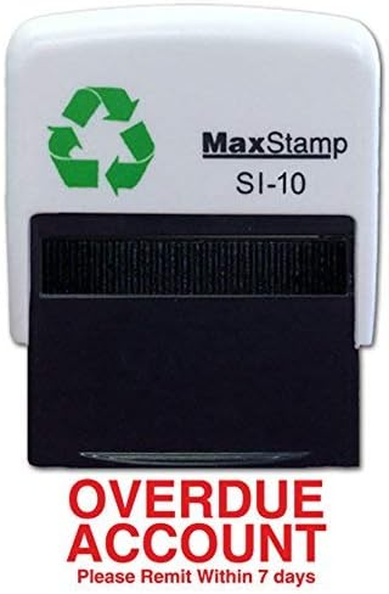Overdue Account Stamp &ndash; Self Inking Red Ink Stamper &ndash; 24 X 7Mm