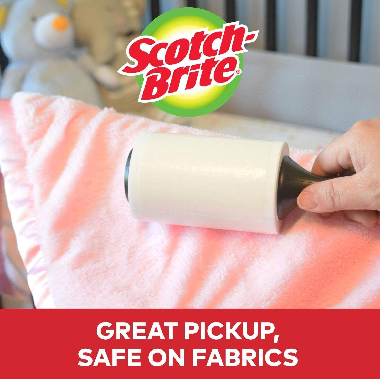 Scotch-Brite 836RS-95-5CPA Lint Roller Combo Pack, 5-Rollers, 95-Sheets/Roller (475 Sheets Total), Green