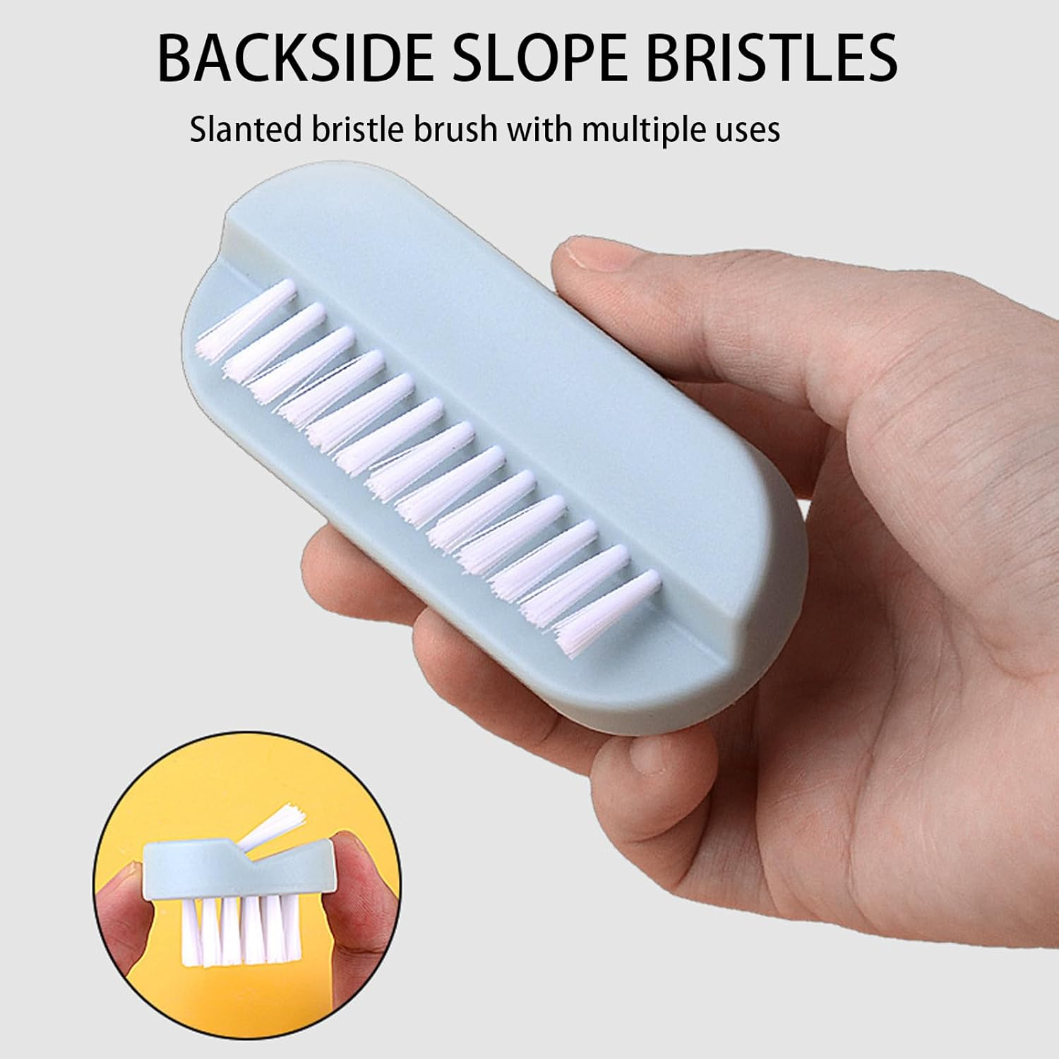 SSKHE Nail Brushes, 5 Pack Double Sided Nail Cleaning Brush for Hands Feet Nails, Portable Nail Scrubbing Brushes with Anti-Slip Handle, Nail Dust Brush for Men Women Kids image number 3