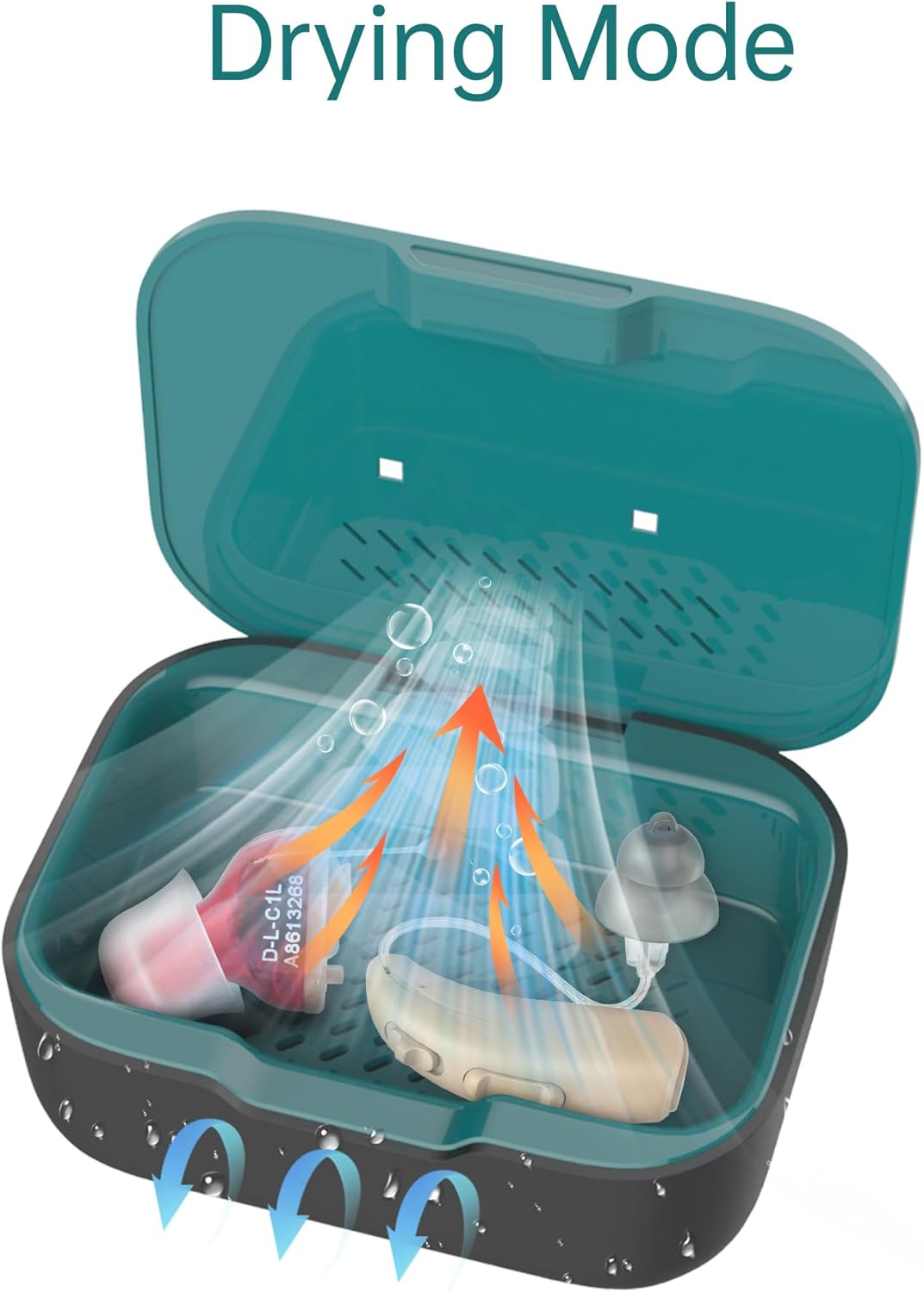 Electronic Drying Box for Hearing Aids, Ultra Violet C (UV-C) Clean and Dehumidifier Dryer Case image number 3