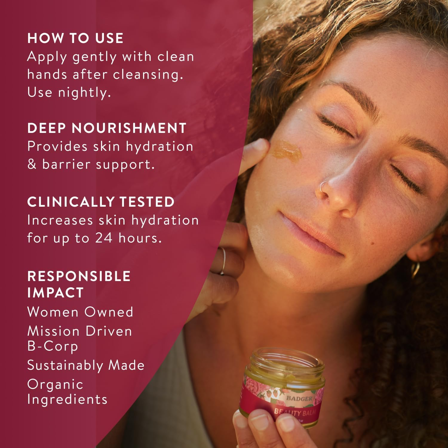 Badger - Beauty Balm Damascus Rose - 1 Oz. image number 4