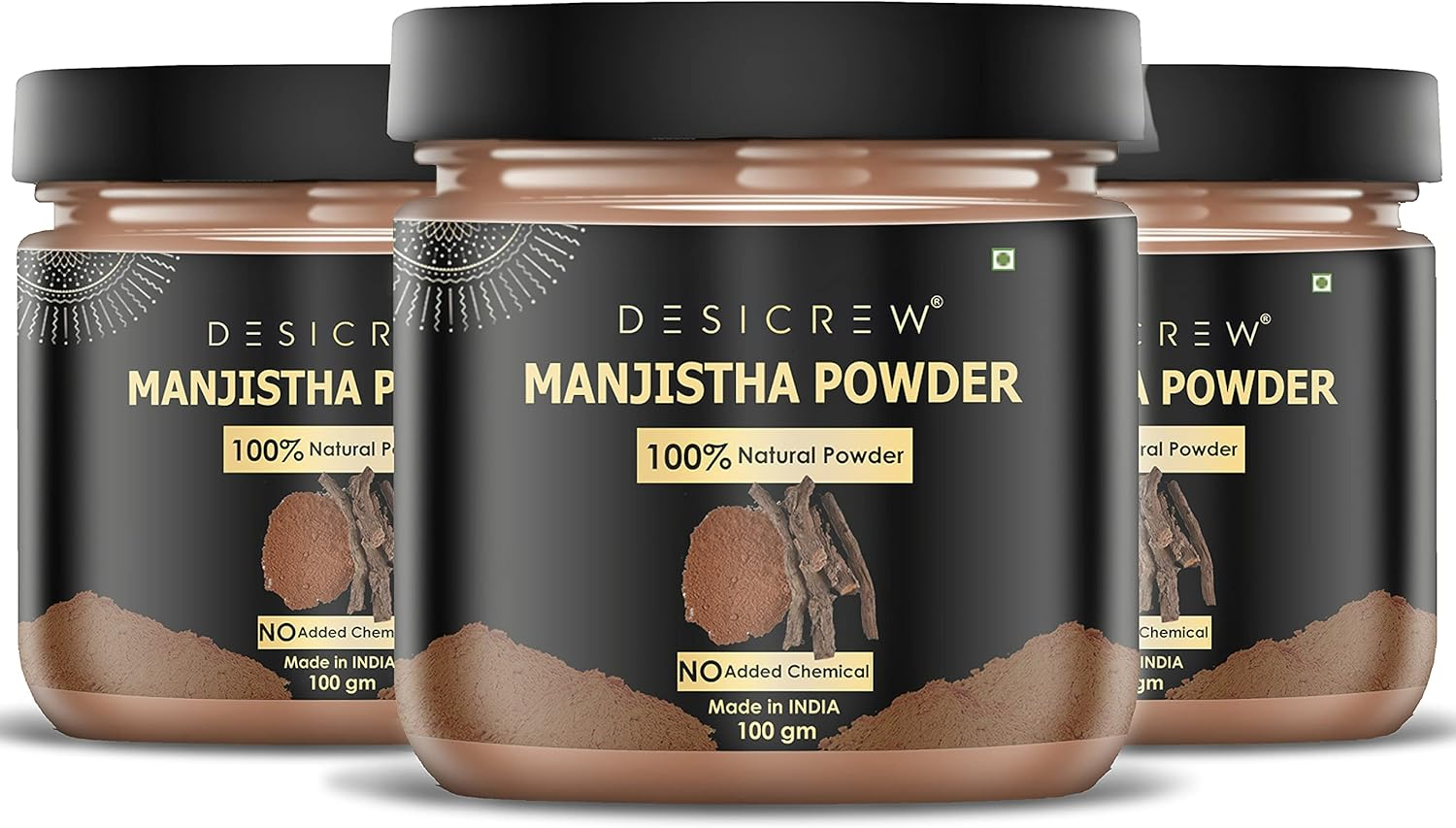 DESICREW Pure & Natural Manjistha Powder for Natural Texture & Colour, Strong, Shiny, Silky,Healthy Scalp, Dandruff & Spilt Ends Free Hair Pack 300 GM
