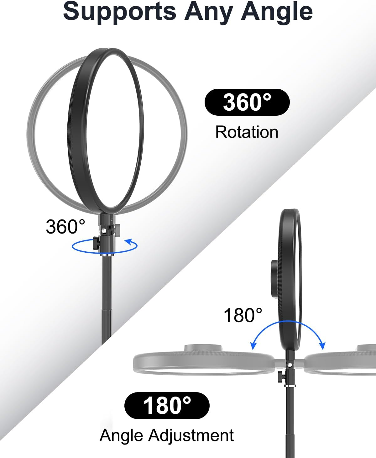 13"/33Cm Large Full-Screen Ring Light with Remote, 6500K Dimmable Professional LED Photography Light and Phone Holder Kit, 200Cm Light Stand for Photography/Video Recording/Tiktok/Youtube image number 2