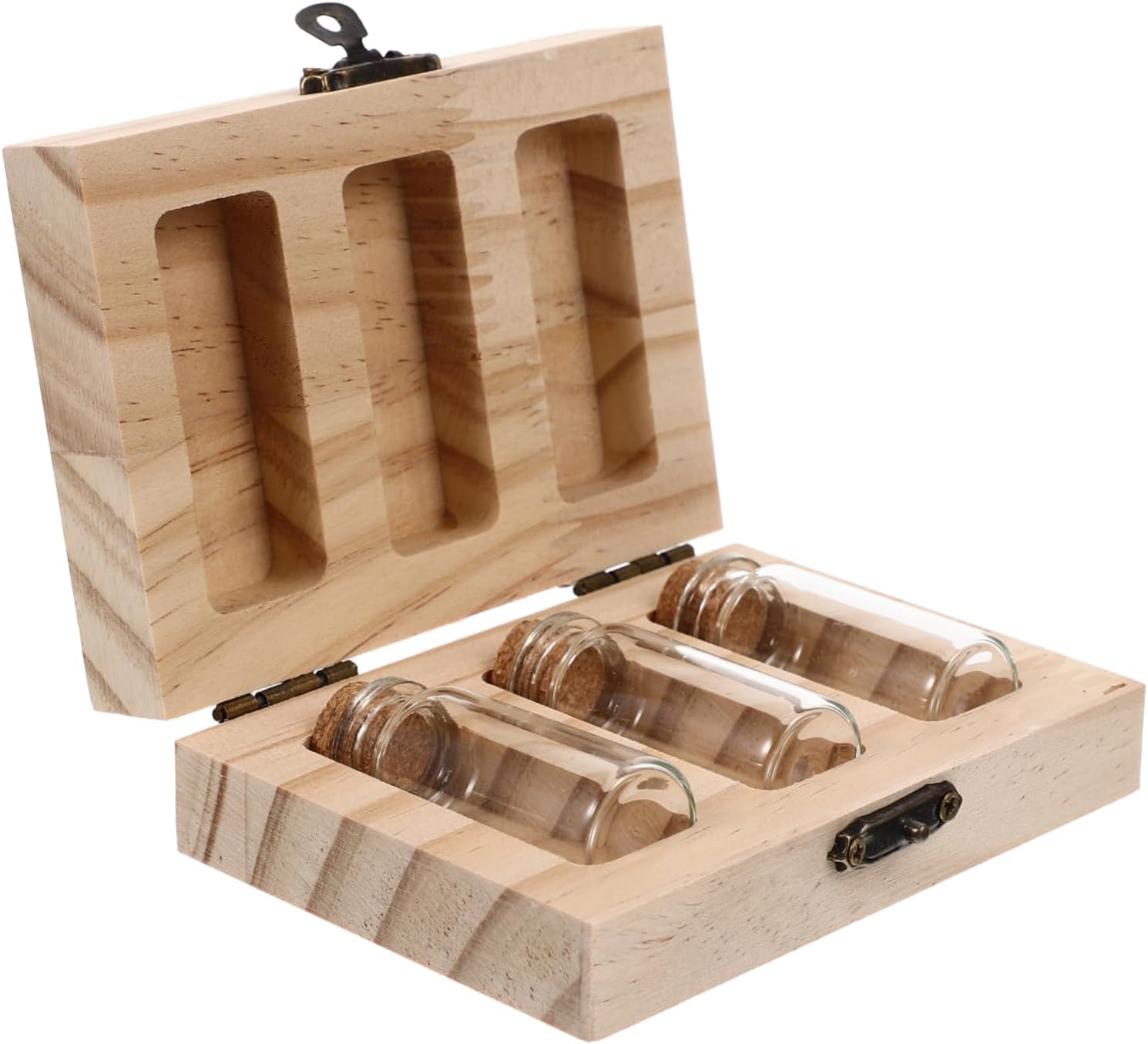 INOOMP Adorable Keepsake Box Cord Storage Fetal Hair Teeth Preservation Wooden Newborn