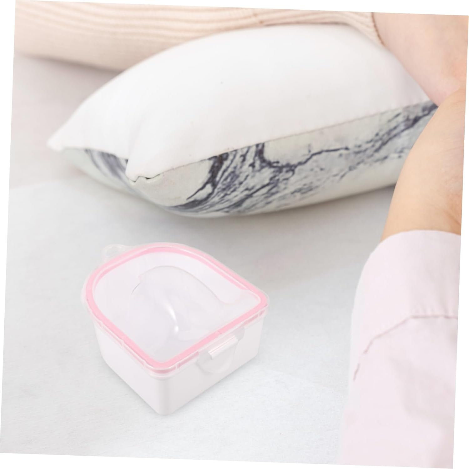 Baluue Nail Soaking Bowls 3-Piece Set Pink Double-Layer Manicure Soaking Container Hand Care Tool for Dead Skin Softening and Exfoliation image number 3