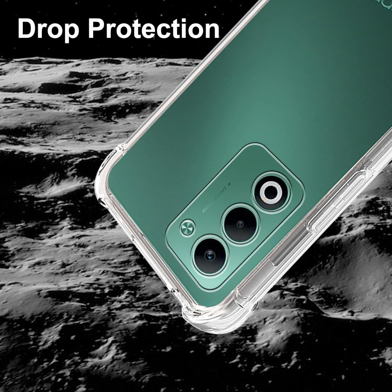CONAPIKA Case for Oppo A5 5G with 2 Tempered Glass, Crystal Clear Anti-Scratch Soft TPU Phone Cover Reinforced Corner Ultra Slim Shockproof Drop Protection Transparent Protective Tough Shell image number 4
