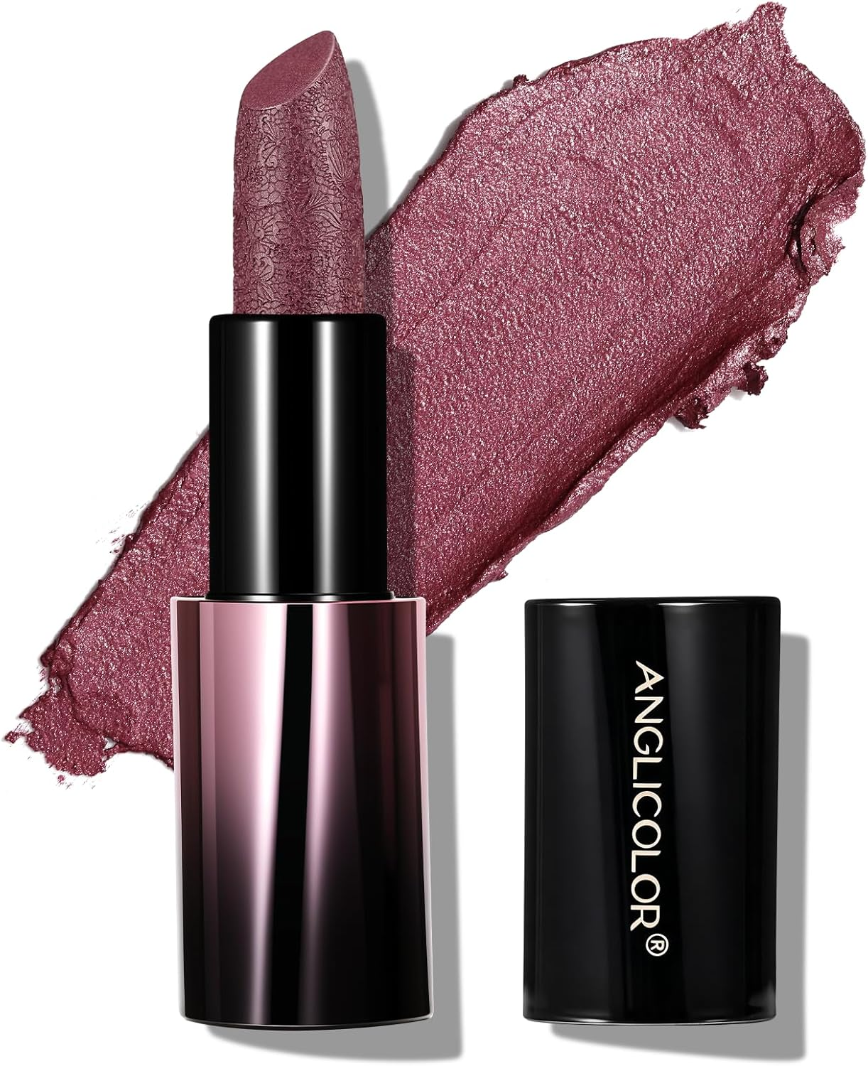 Anglicolor Metallic Gold Lipstick for Subtle 3D Shimmer Effect,Glitter Moisturising Lipstick,Vitamin E & Caster Seed Oil - Light,Soft Creamy Formula,Non-Sticky (04 SUNSET GILDED)