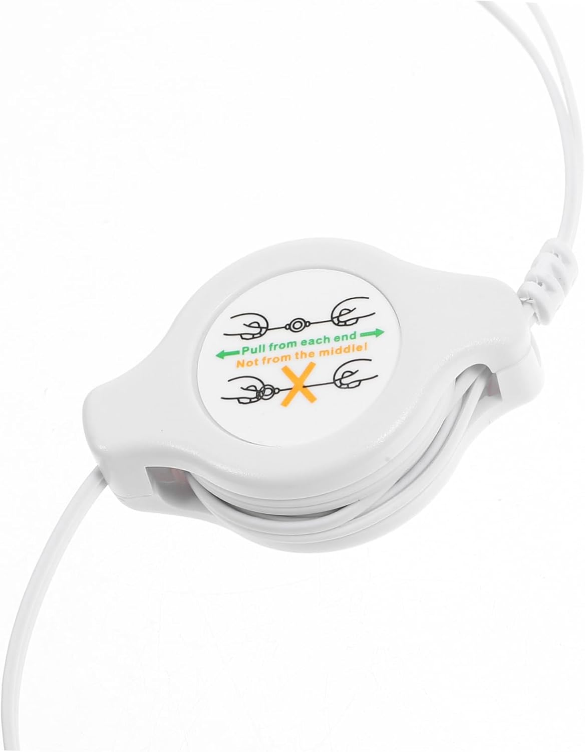 SEWACC Retractable in Ear Earphones with Cushions Lightweight Headphones for Music Compatible with Players and Smart Devices Easy Storage Comfortable Fit White image number 2