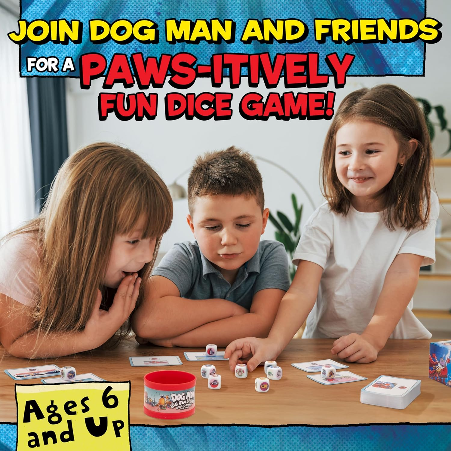 Dog Man Big Jim Begins Roll-O-Rama Dice Game &ndash; Fast-Paced Dice Rolling Game for Kids &ndash; Based on the Dog Man Graphic Novels &ndash; Ages 6+ image number 4
