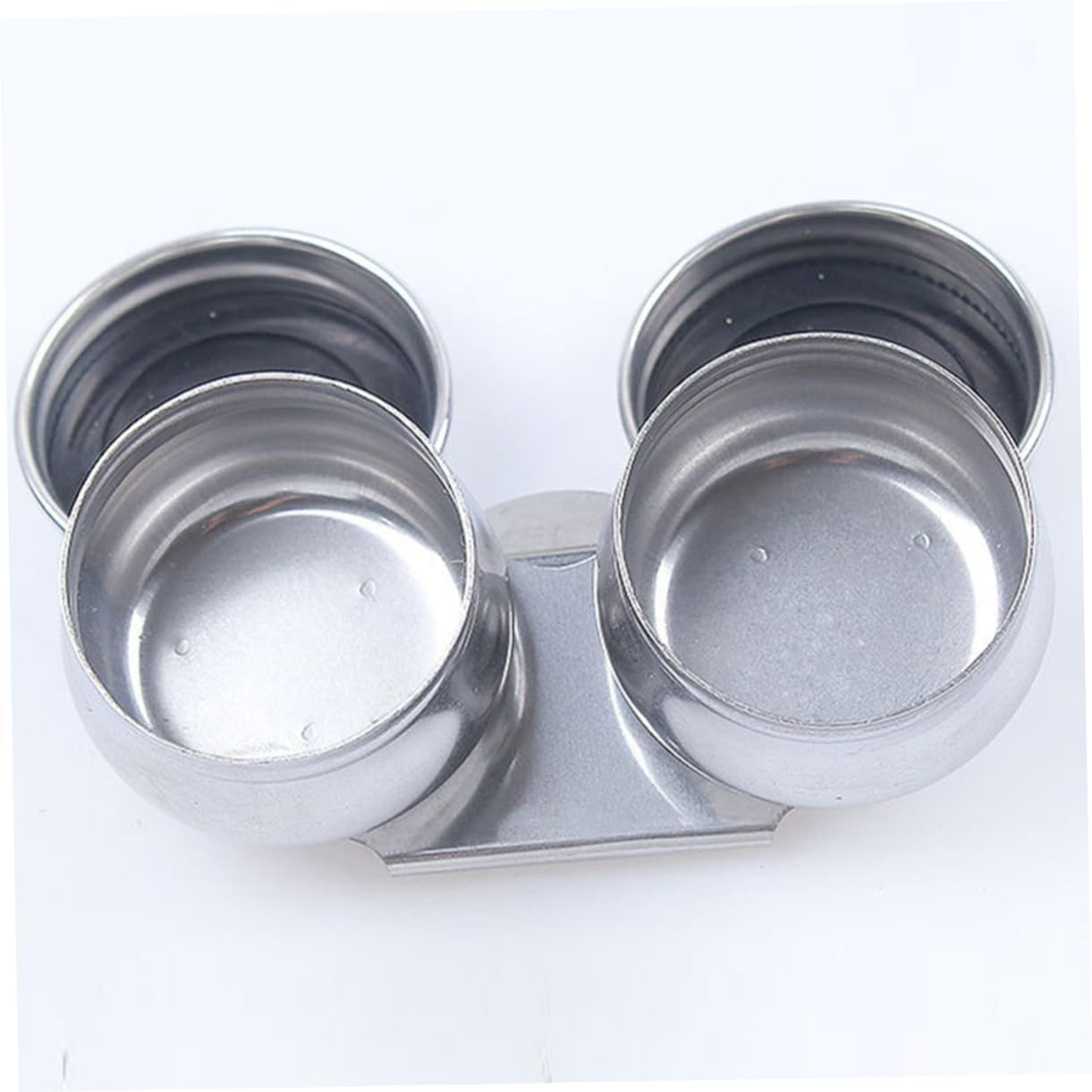Stainless Steel Oil Painting Palette Cups Lids 6Cm Double Oil Jar for Artists Paint Brush Washing Bucket Painting Supplies Suitable for Watercolor image number 2