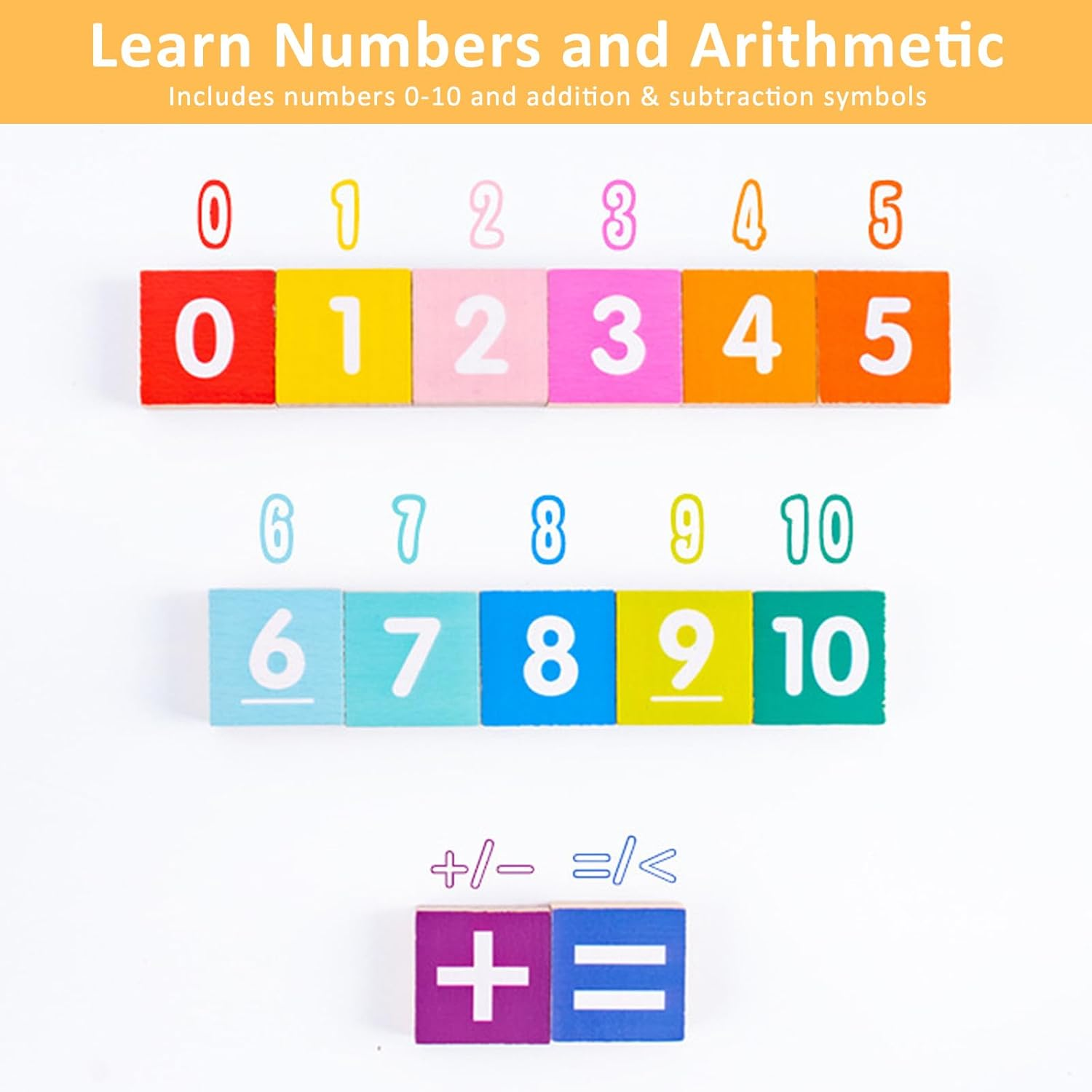 Wooden Learning Education Toys, TOTCOZY Double-Sided Finger Counting & Number Tracing Board, Preschool Educational Toys for 3 4 5 Year Old Boys Girls image number 5