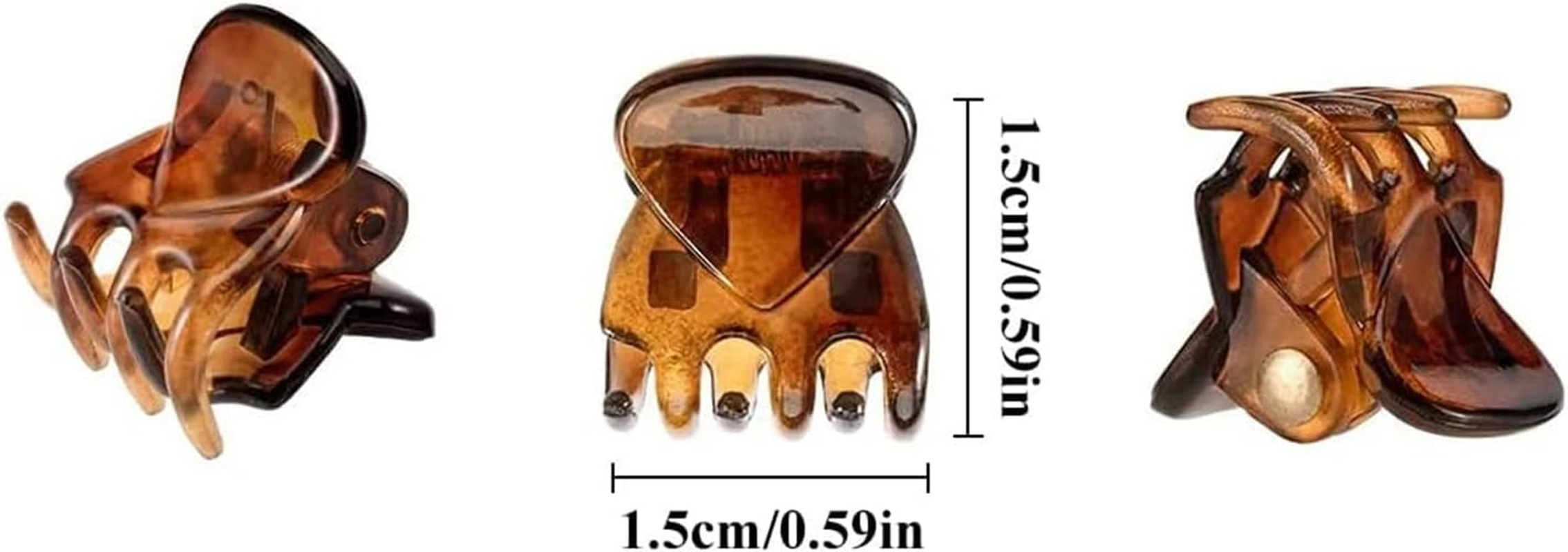 Pack of 12 Mini Plastic Hair Clips for Girls and Women