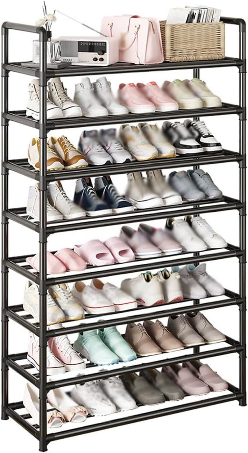 AIMALL 8-Tier Shoe Rack with 60Cm Wide Metal Frame and Dustproof Cover &ndash; Ideal for Multi-Layer Indoor Storage, Doorway Organisation, and Student Dormitory image number 6