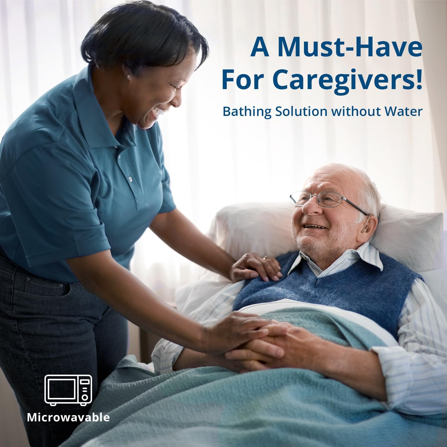 Whyworry Bed Bath Wipes for Adults Rinse Free, Ultra Thick Bathing Wipes with Aloe for Women & Men, 20 X 30 Cm Disposable Cleaning Body Wipes for Gym & Camping, Fresh Scent, 50 Count (5 Packs of 10) image number 2