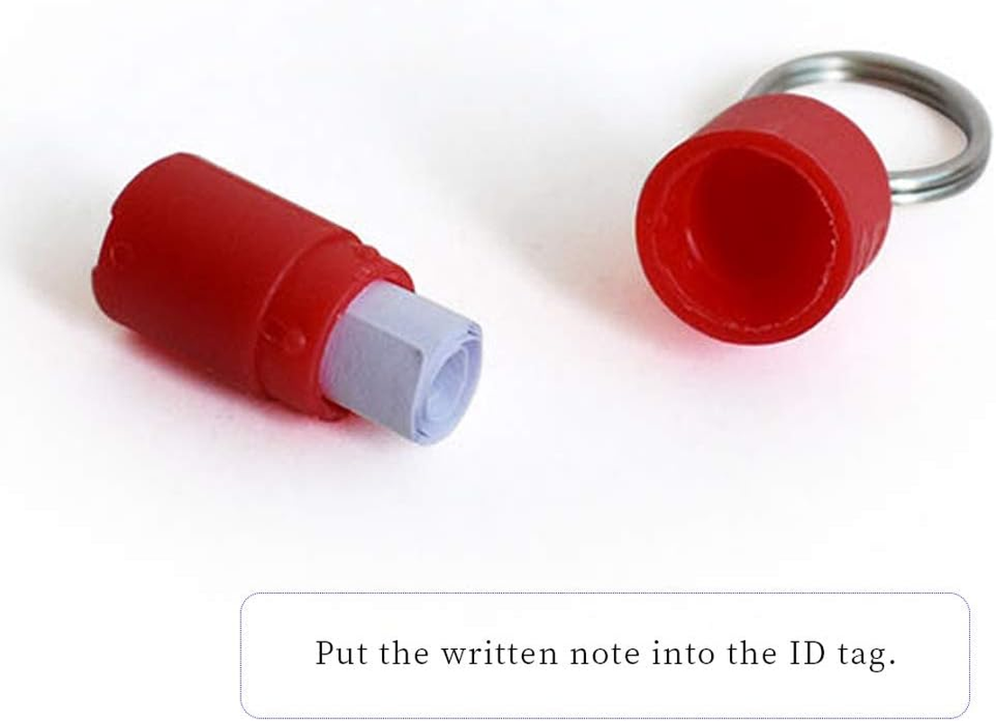 Pet ID Tags for Cat Small Dog Puppy ID Tag Capsule Shape, Quiet No Noise Waterproof Dog ID Bullet No Public Your Info, Address Name Label Tube Prevent Pet Lost (Multi-Colored,Plastic,6Pcs) image number 6