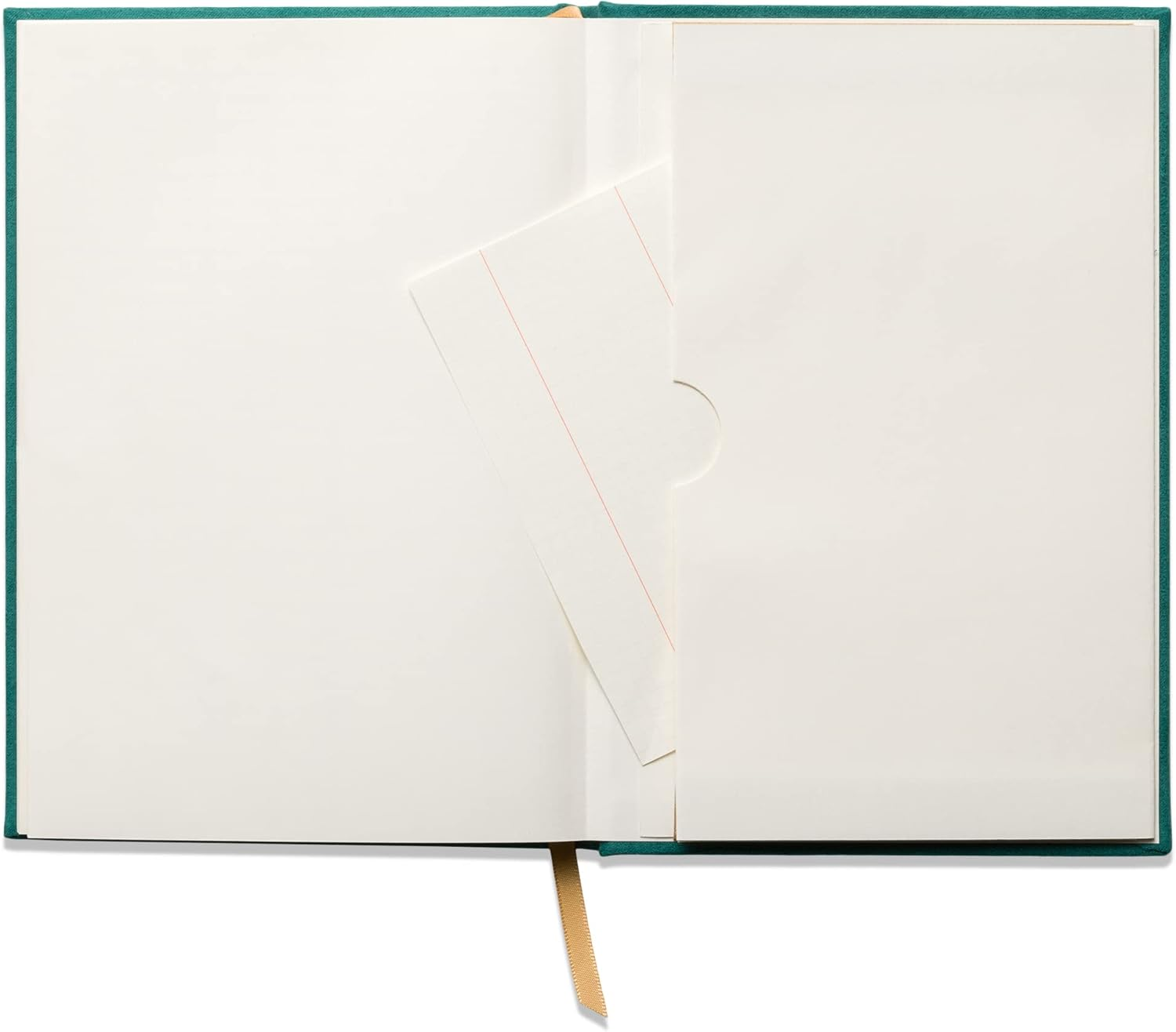 Designworks Ink Suede Cloth Hardcover Journal Notebook with 160 Lined Pages, Ribbon Bookmark, and Storage Pocket for Work, Writing, Journaling - Green Journal with Geometric Linear Box Design (JB58-1011) - Lilac Purple With Gold Letter "Notes" image number 4