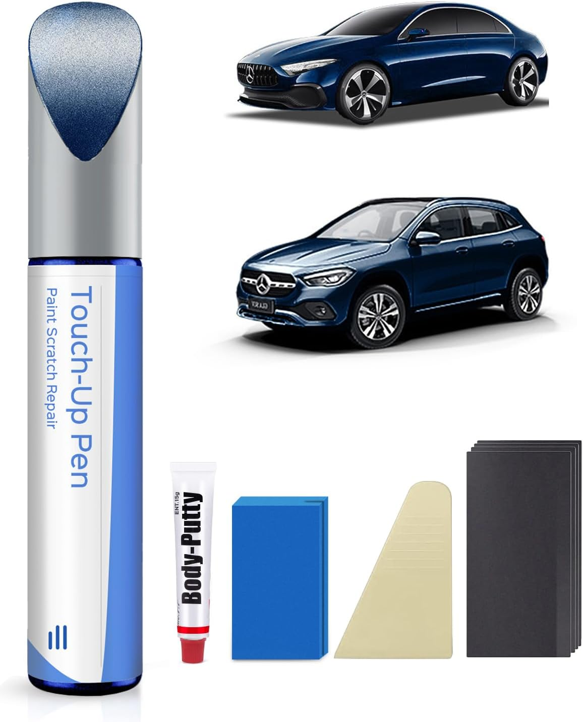 744/9744 Brilliant Silver Metallic Touch up Paint Repair Kit Compatible with Mercedes-Benz - DIY Kit Exactly Matches Chips and Nicks image number 2