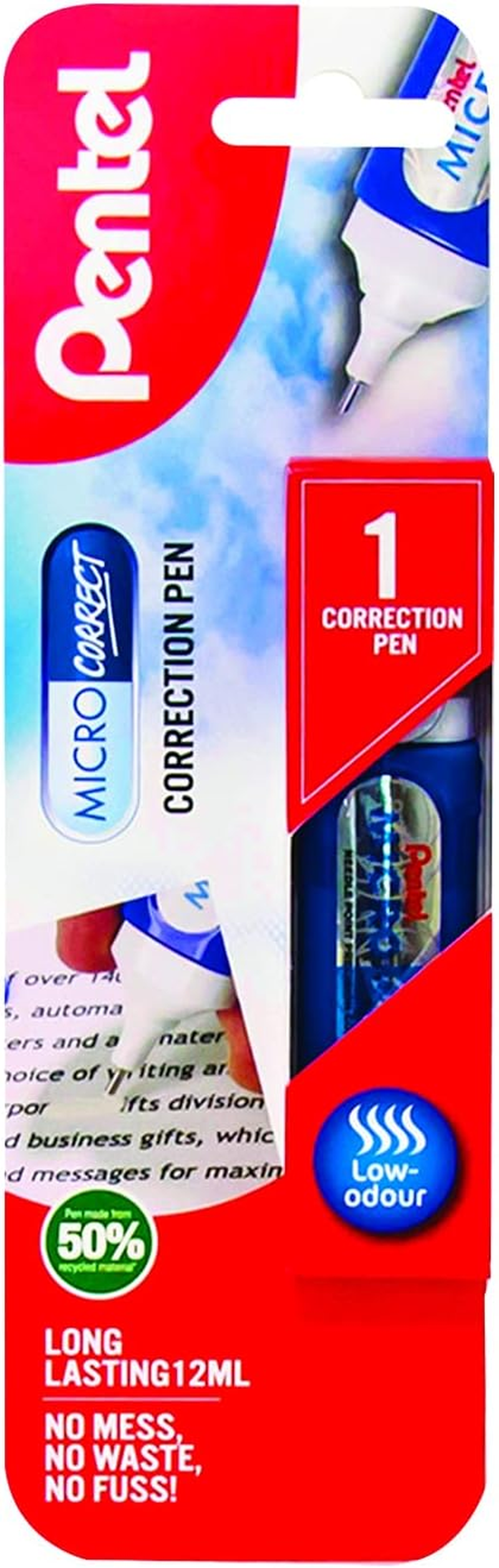 Pentel Micro Correct Fine Precision Tip Fluid Correction Pen, 12 Ml image number 4