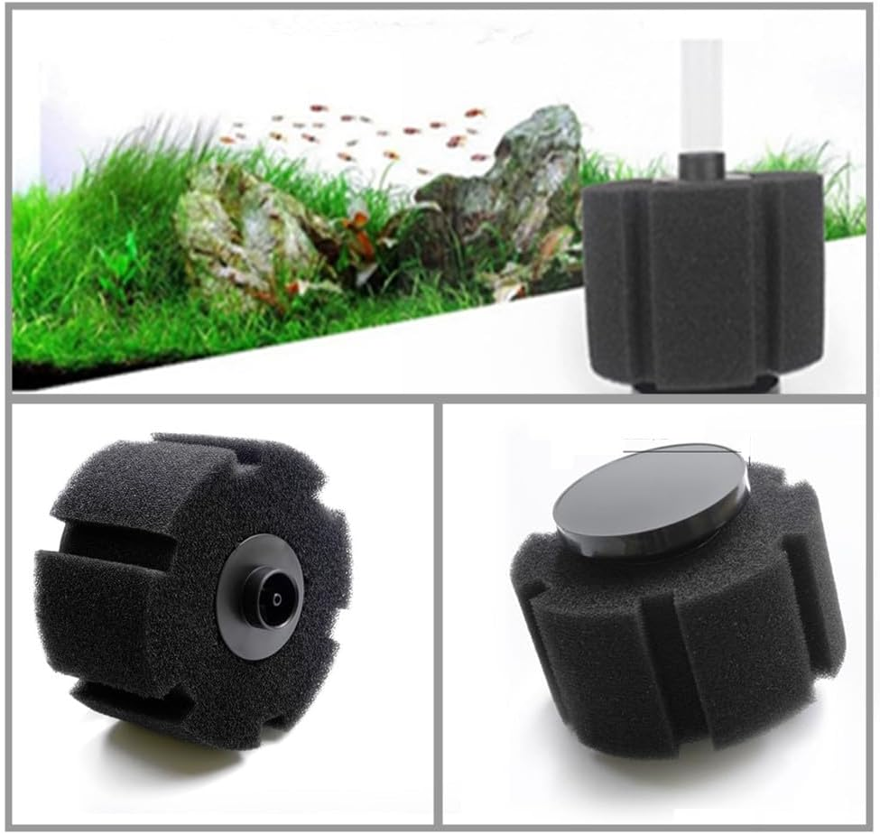 Sponge Filter, Wanfoou 2 Pack Sponge Filter Aquarium Filter Sponge for Pond Fish Tank Filter Fits for Fry & Small Fish, Must-Have for Aquarium Hobbyist