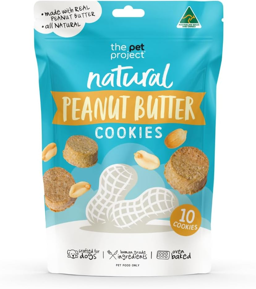 The Pet Project Peanut Butter Cookies Treats for Dogs | Australian Made Human-Grade Natural Treats