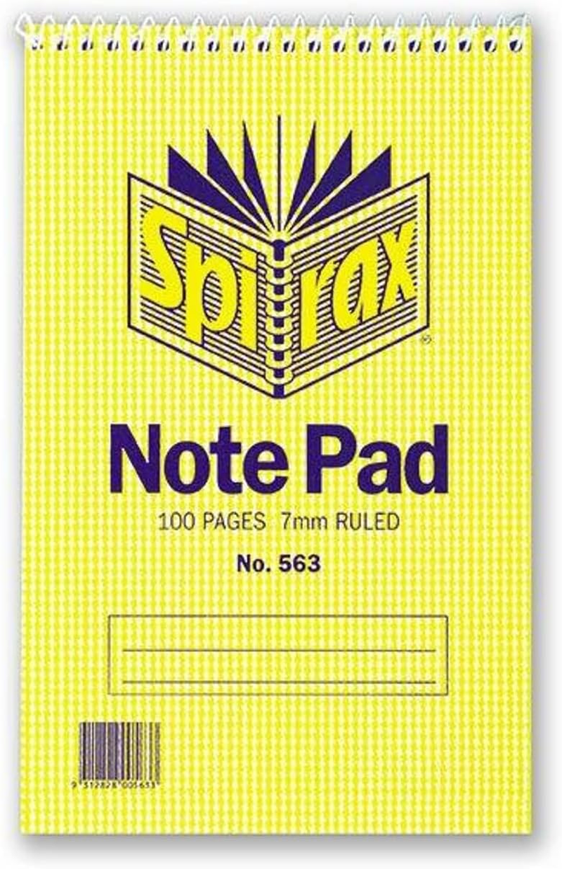 Spirax 563 Top Opening Reporters Notebook