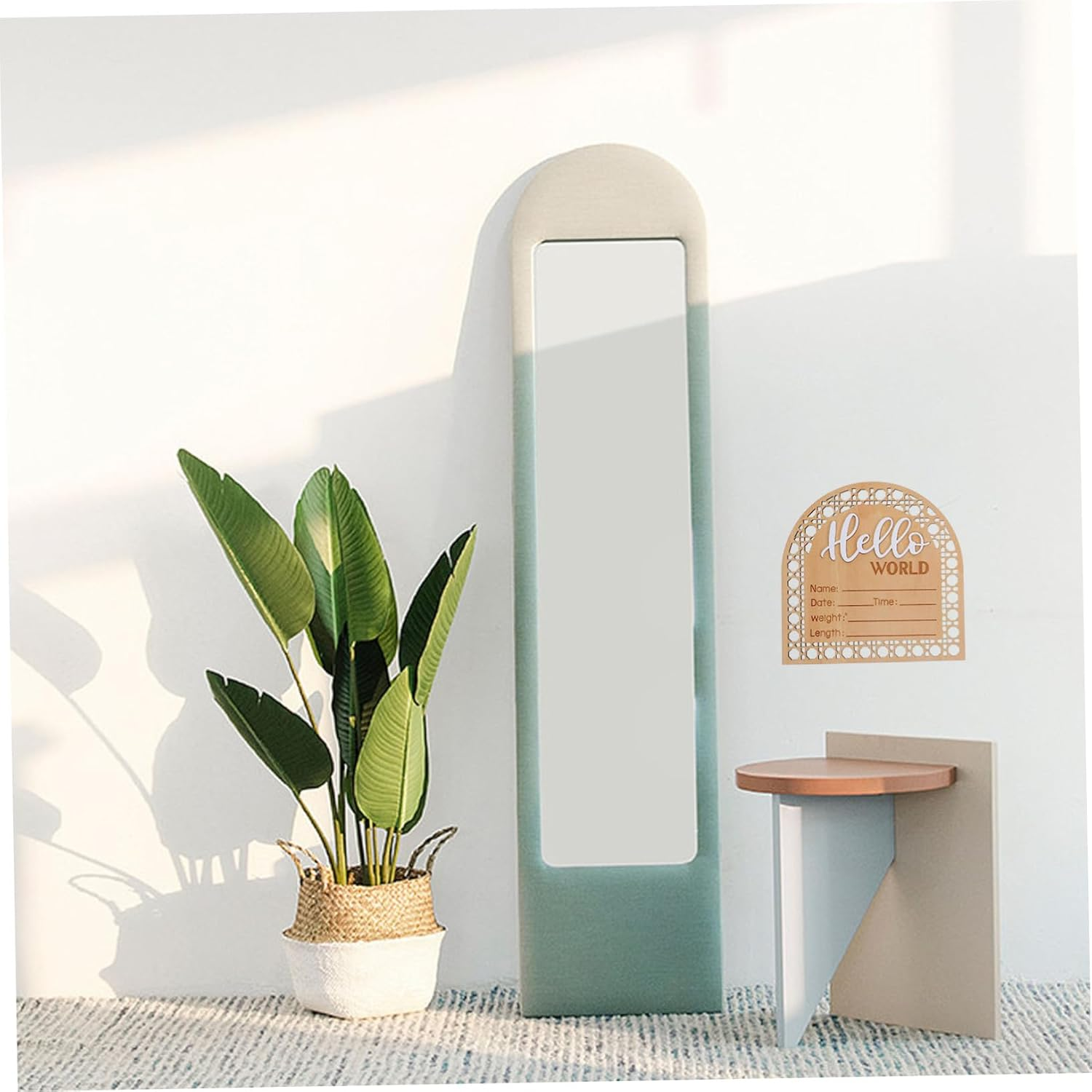 2Pcs Birth Announcement Wooden Sign Newborn Wood Name Sign for Nursery image number 6