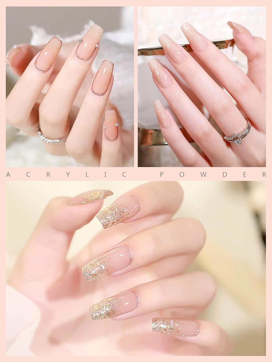 Kalolary Nude Acrylic Powder, 120G/4.23Oz Acrylic Powder Large Capacity Professional Acrylic Nail Powder for Nail Acrylic Extension, Nail Carving, Long-Lasting, No Nail Lamp Needed image number 3