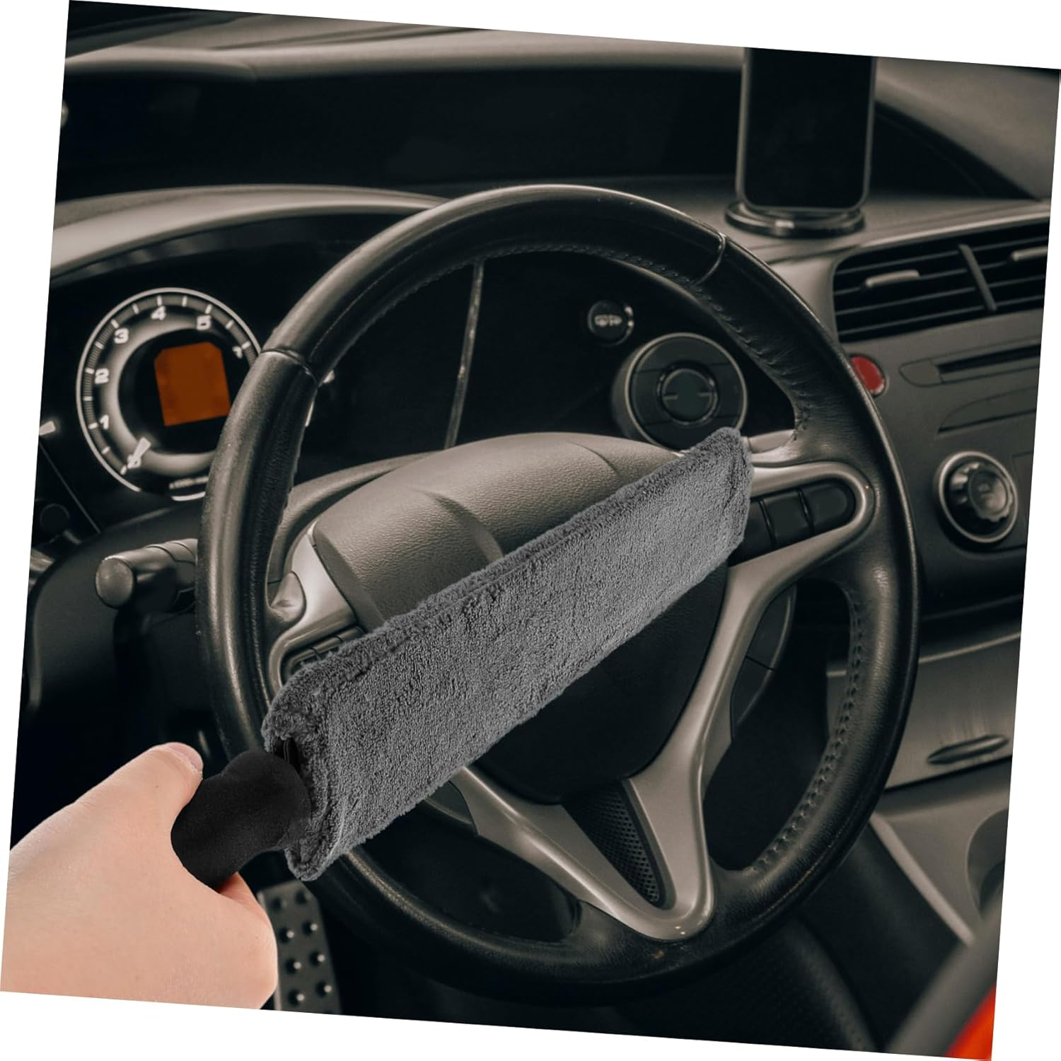 EXAOMBLE Car Cleaning Brush for Automotive Interior Detailing Soft Bristles for Dust Removal for Dashboard Vents and Crevices Car Care Detail Brush