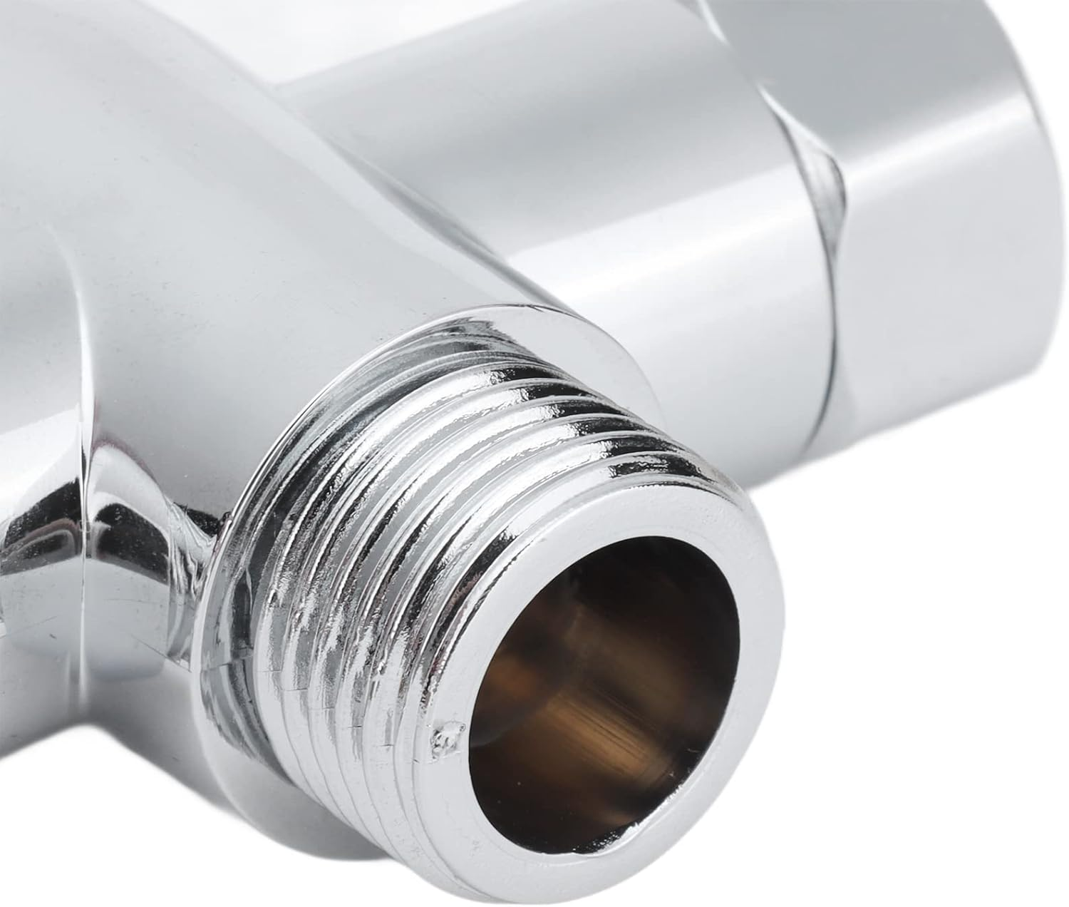 G1/2 Diverter Valve, Polished 3 Way Shower Arm Diverter Valve High Pressure Resistant for Hand Held Showerhead and Fixed Spray Head image number 3