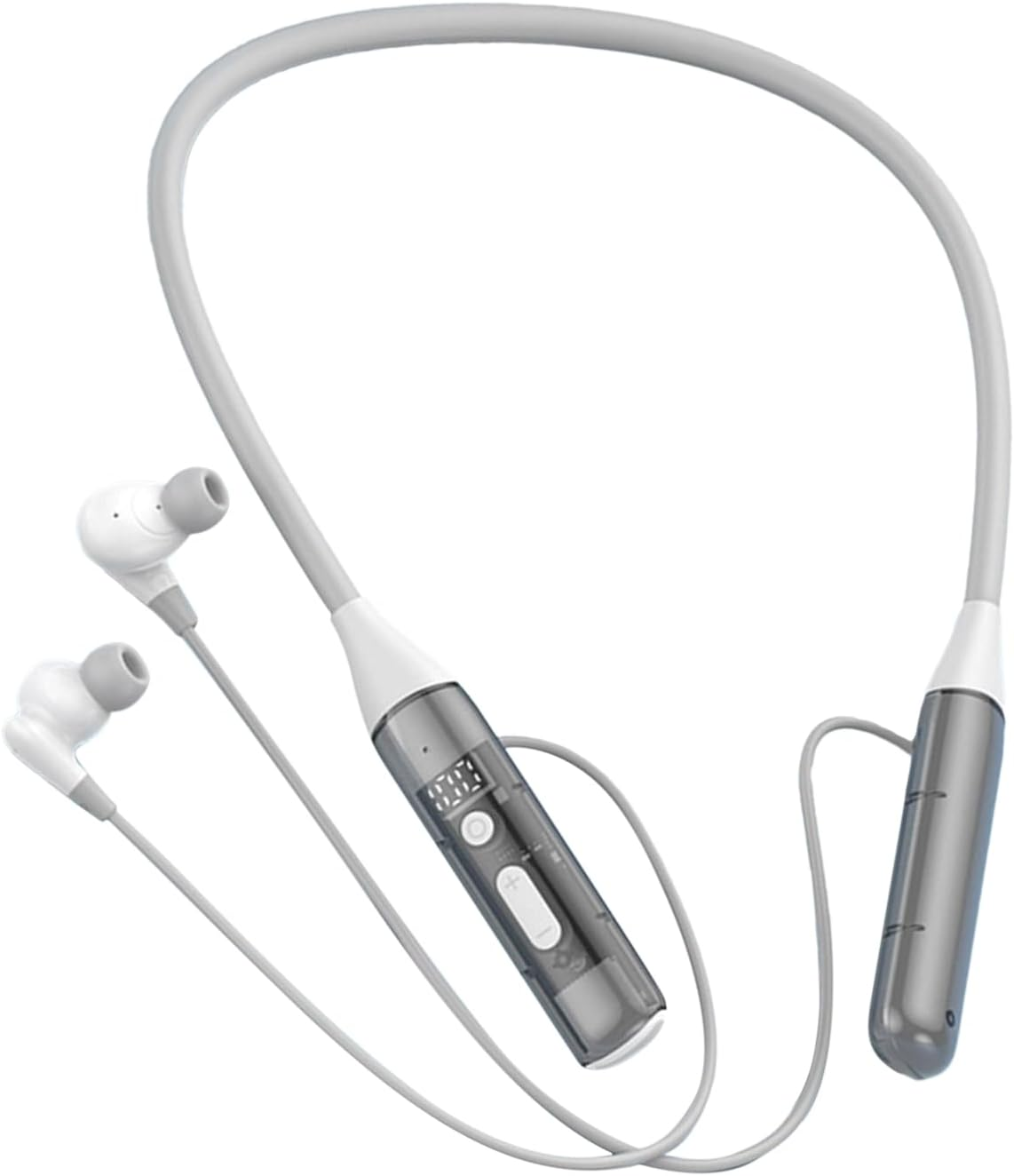 Neck Headphones | Wireless around the Neck Earbuds - Comfortable Magnetic Earphone with Transparent Design Double Microphone Headset for Men Women Gym Home image number 6