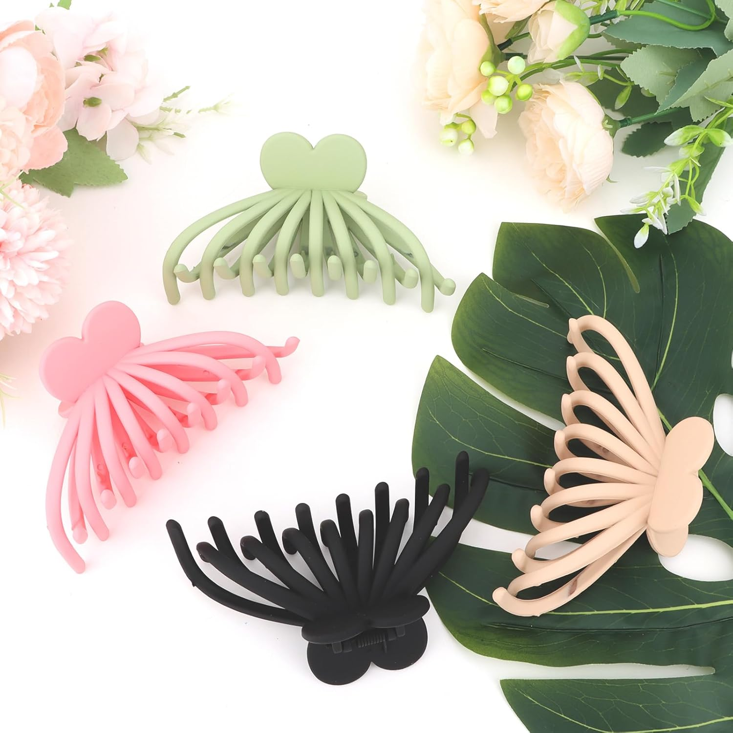 Bumlofa Set of 4 Women'S Hair Clips, Practical Hair Clips, Colourful Hairstyle Accessories for Everyday Use image number 4
