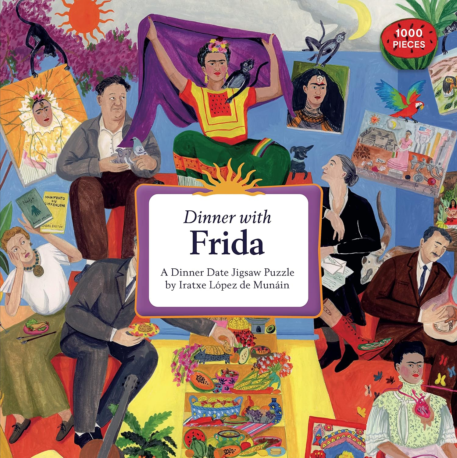 Dinner with Frida: a 1000-Piece Dinner Date Jigsaw Puzzle image number 1