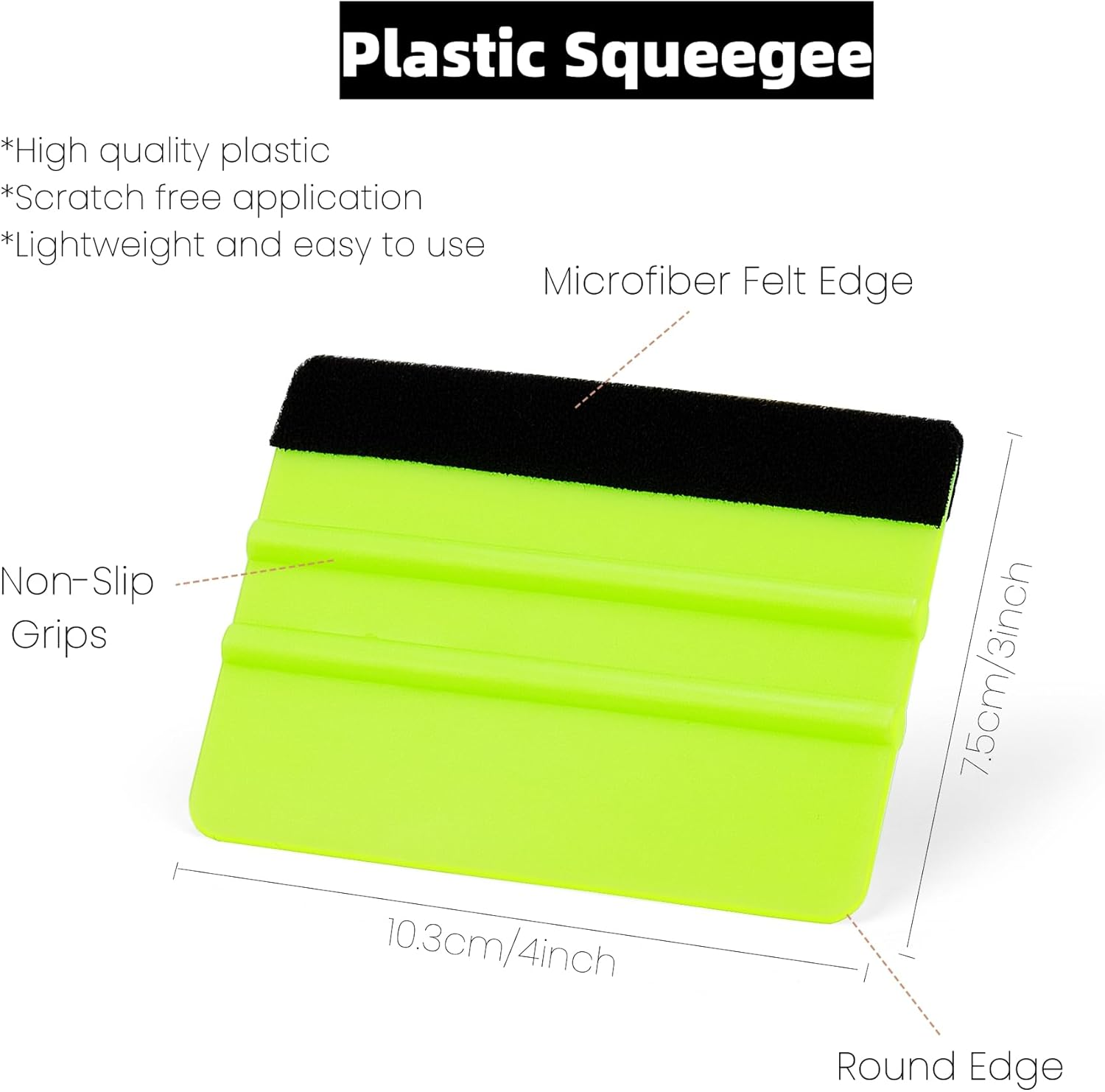 Professional Vinyl Wrap Tool Kit for Car Ppf/Tint Installation - 2 Felt Squeegees, 10 Microfiber Felts, Safety Cutter, Vinyl Knife & 5 Blades, Edge Tuck Tool(For Auto Tint/Car Wraps/Window Films) image number 5