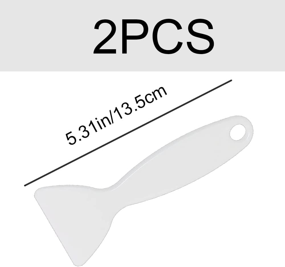 2 Pack Ice Scraper Shovel, Durable Plastic De-Icer Tool with Hanging Hole, Ergonomic Windscreen Ice Scraper for Refrigerator and Window by SZTTY image number 3