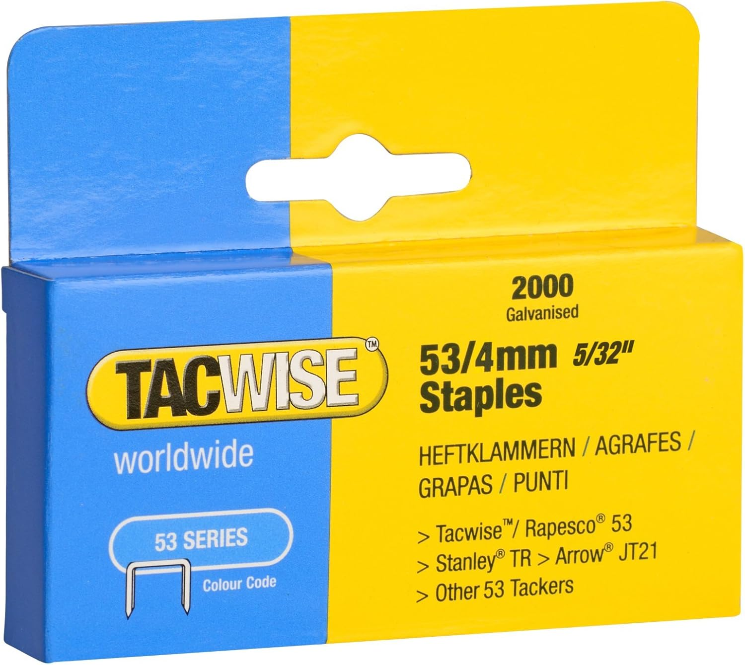 Tacwise 0333 Staple Galvanised, 53/4Mm